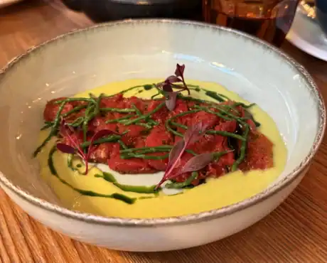 Arbuusi sashimi SALT restorani menüü. ToiduNautleja Restoranide Nädal