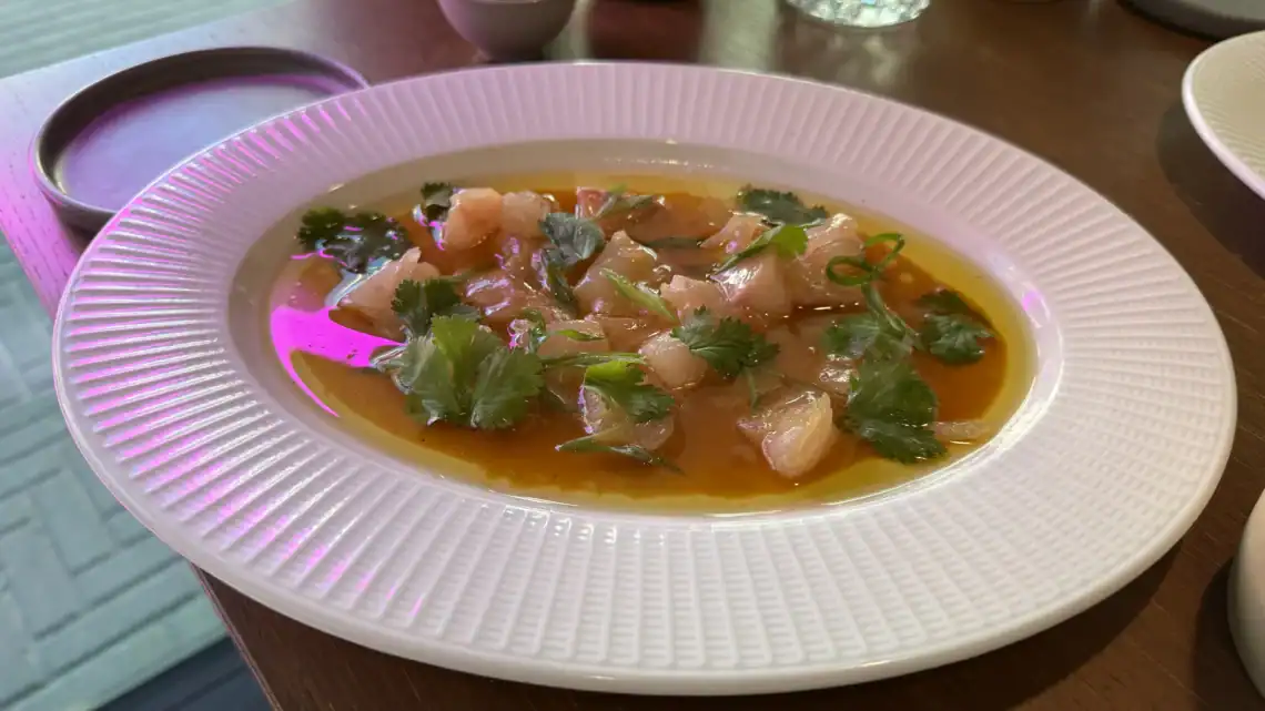 Dorado ceviche Roku Resto Tallinnas. ToiduNautleja Restoranide Nädal