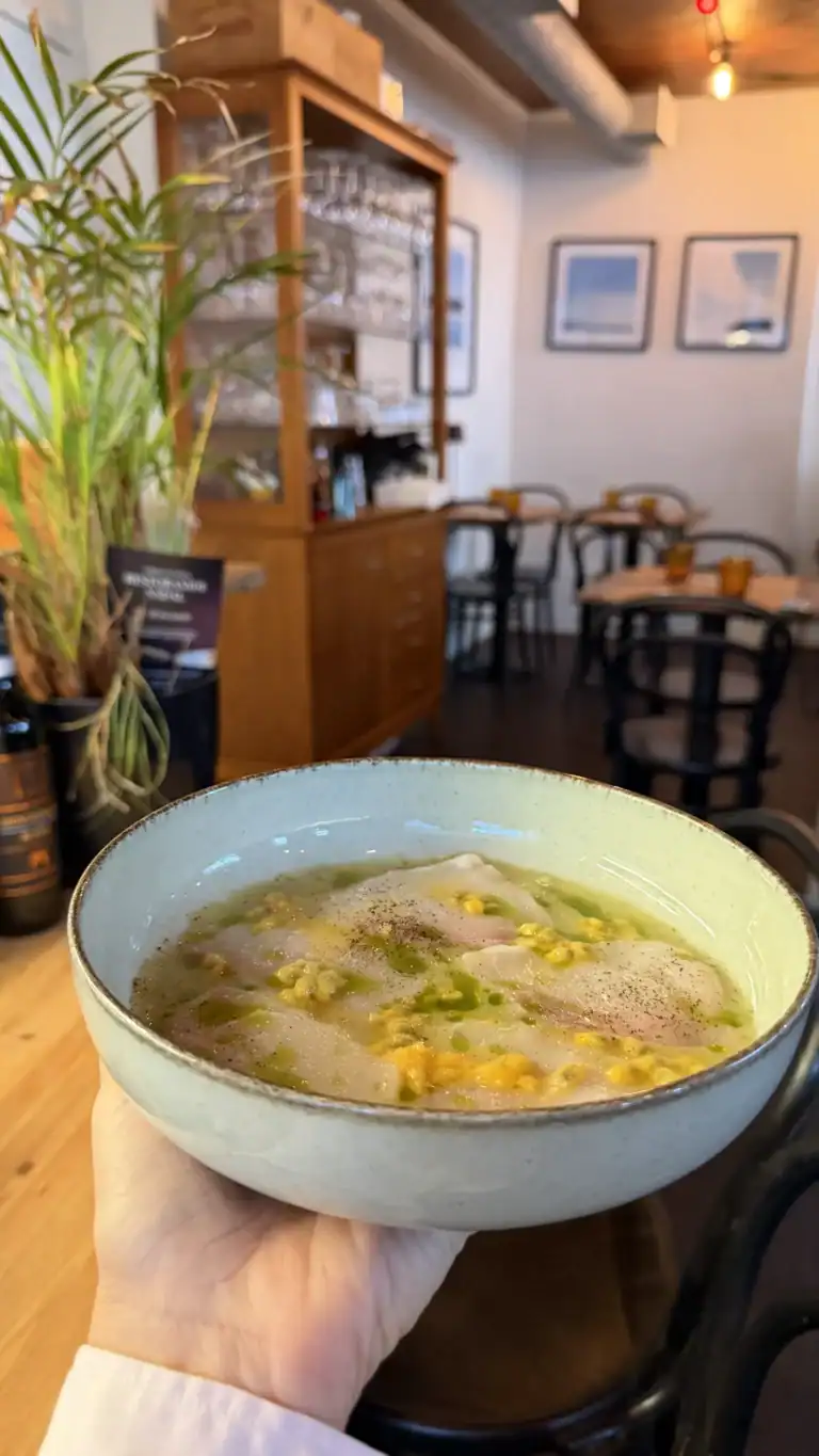 Swordfish tiradito with passion fruit at SALT restaurant in Tallinn