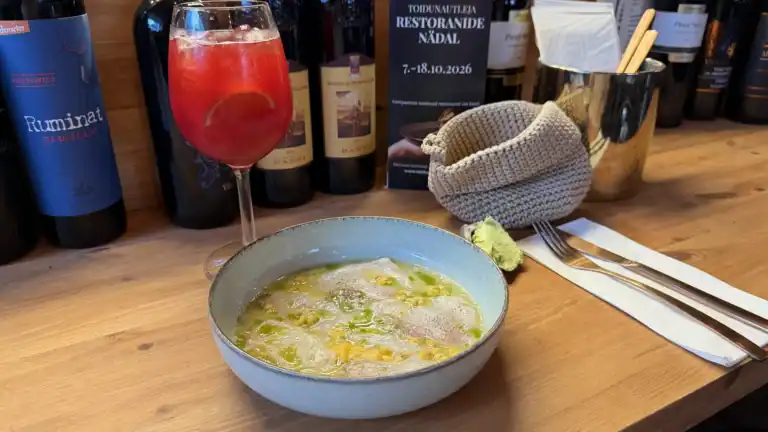 Swordfish tiradito with passion fruit at SALT restaurant in Tallinn