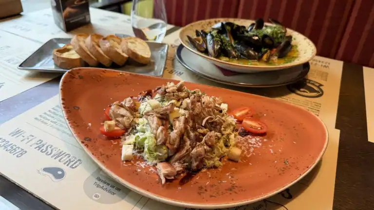 Chicken Caesar salad at Meat & Wine Steak House Tallinn