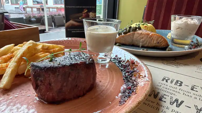 Filet mignon steak at Meat & Wine Steak House Tallinn