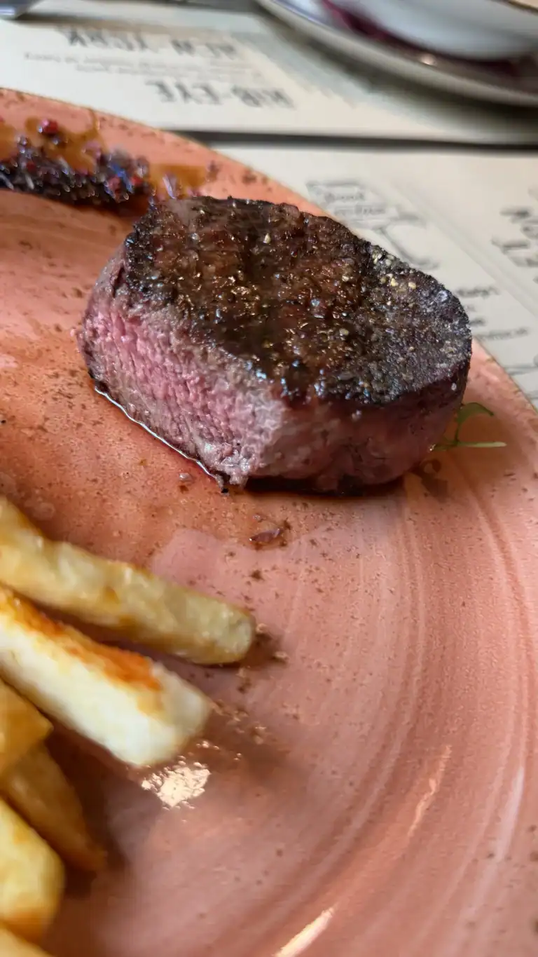 Filet mignon steak at Meat & Wine Steak House Tallinn