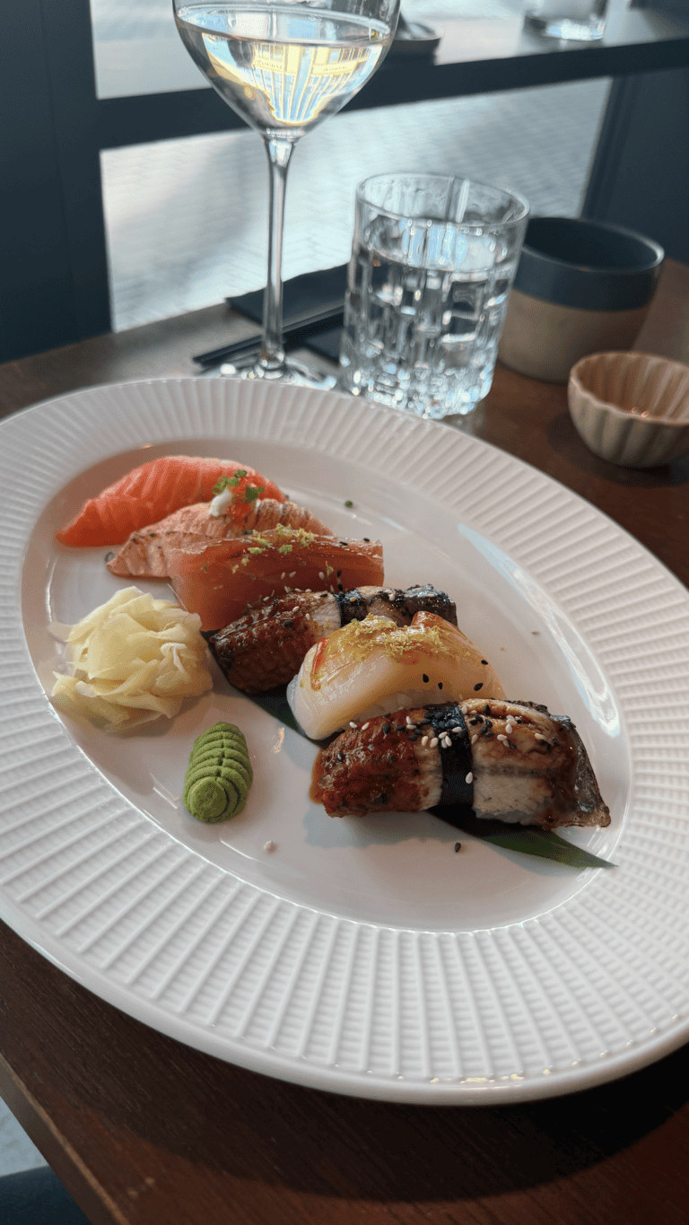 Roku Resto at Tallinn Porto Franco nigiri set