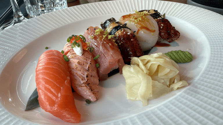 Roku Resto at Tallinn Porto Franco nigiri set